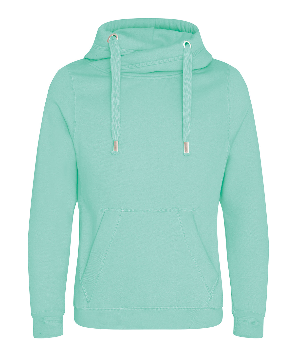 Cross neck hoodie - Peppermint