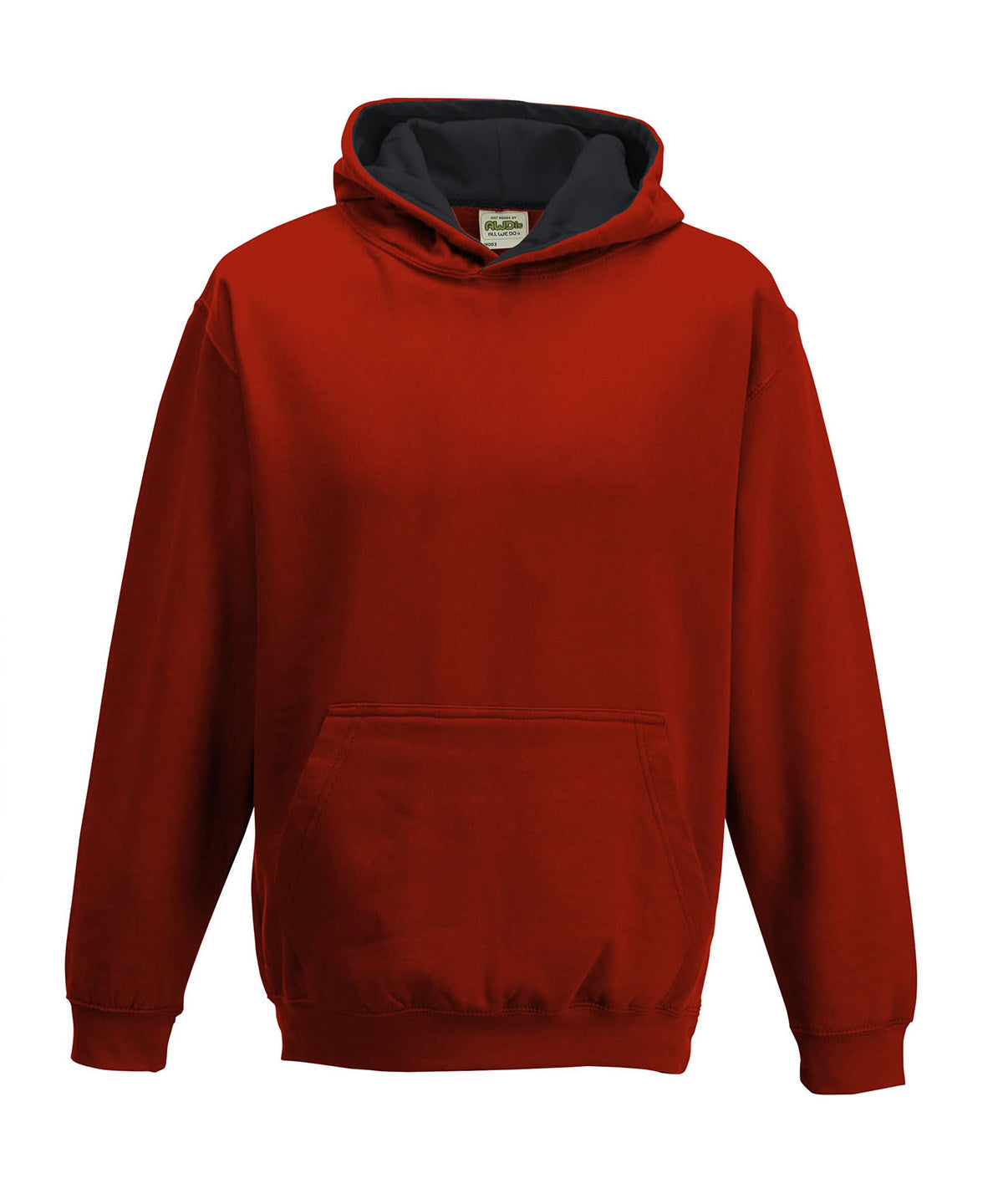 Kids varsity hoodie - Fire Red/Jet Black