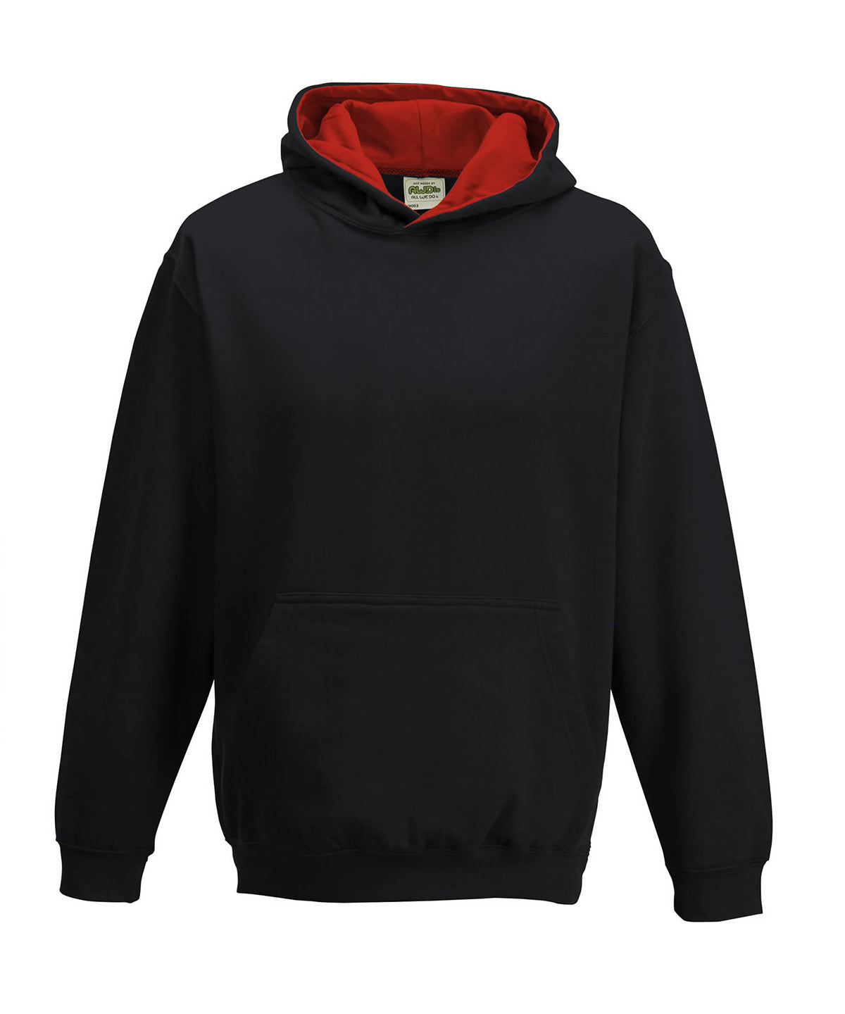Kids varsity hoodie - Jet Black/Fire Red
