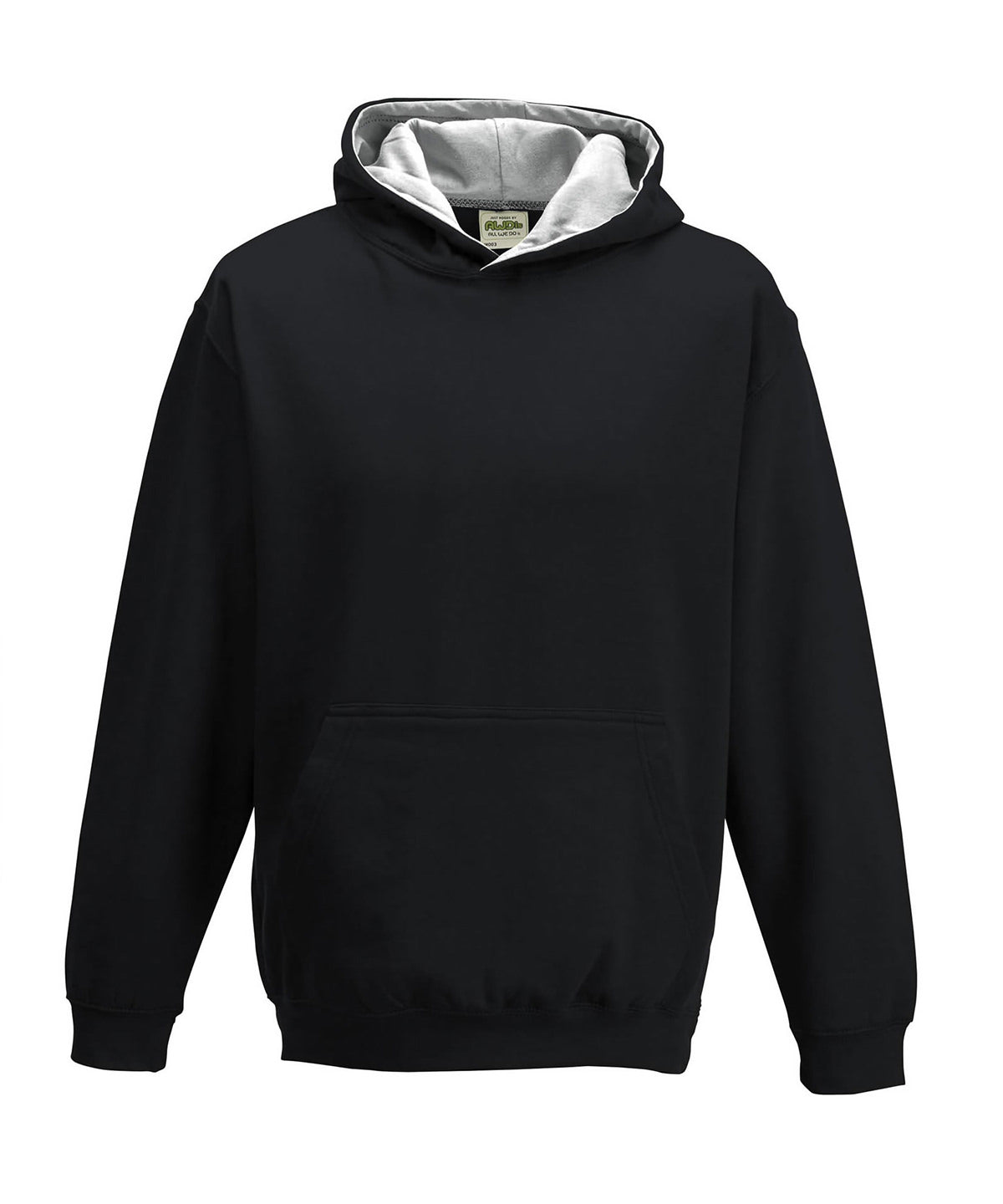 Kids varsity hoodie - Jet Black/Heather Grey
