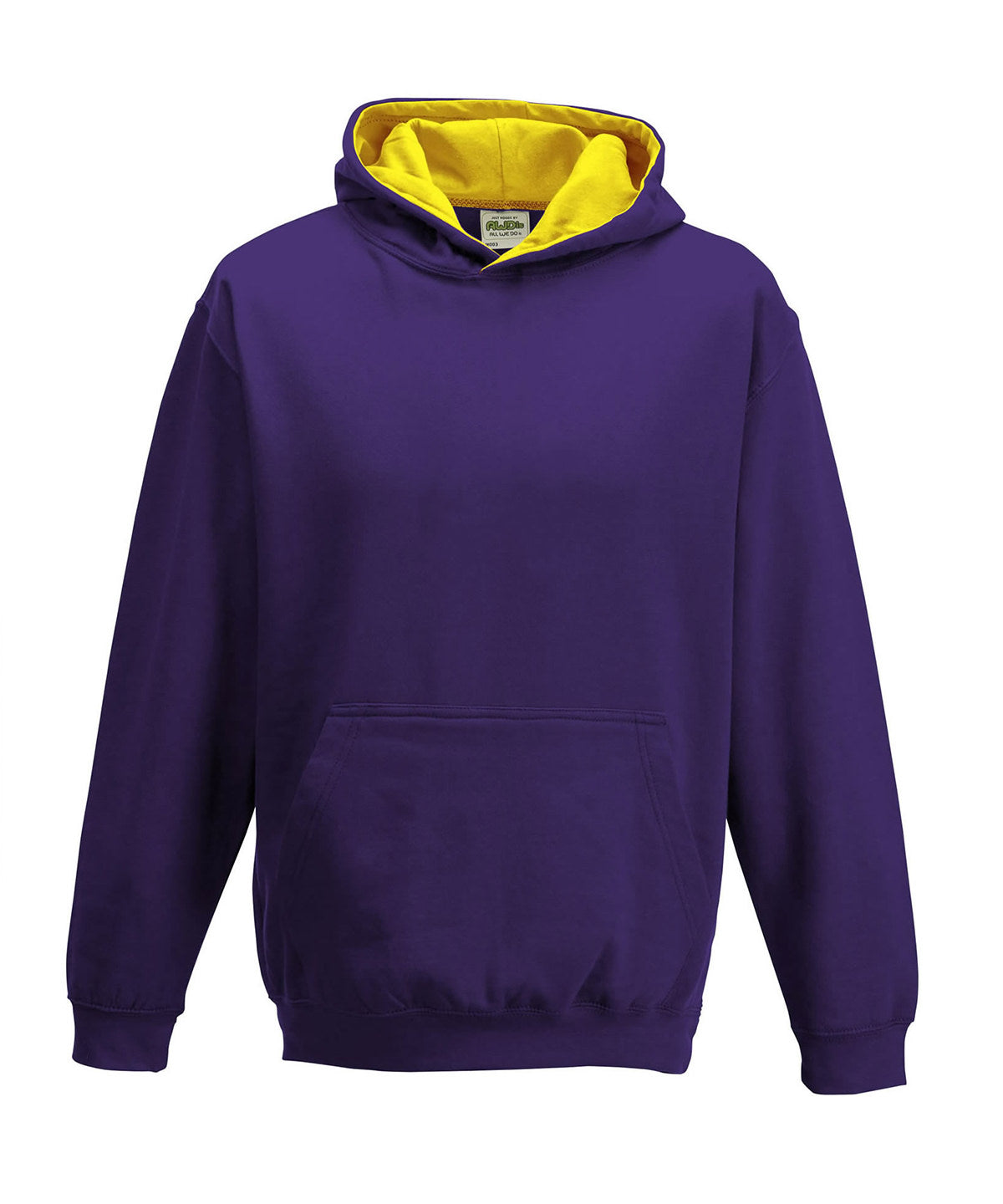Kids varsity hoodie - Purple/Sun Yellow