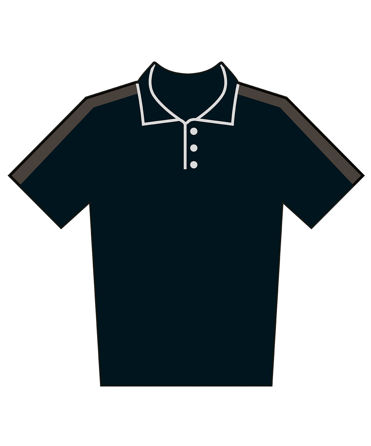 Adults team polo shirt - Black/Gunmetal