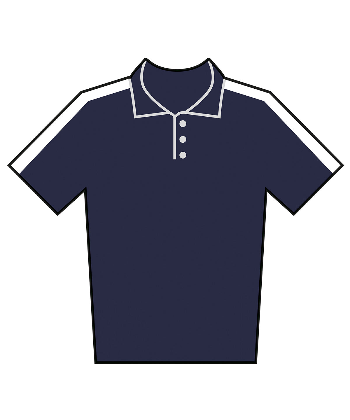 Adults team polo shirt - Navy/White