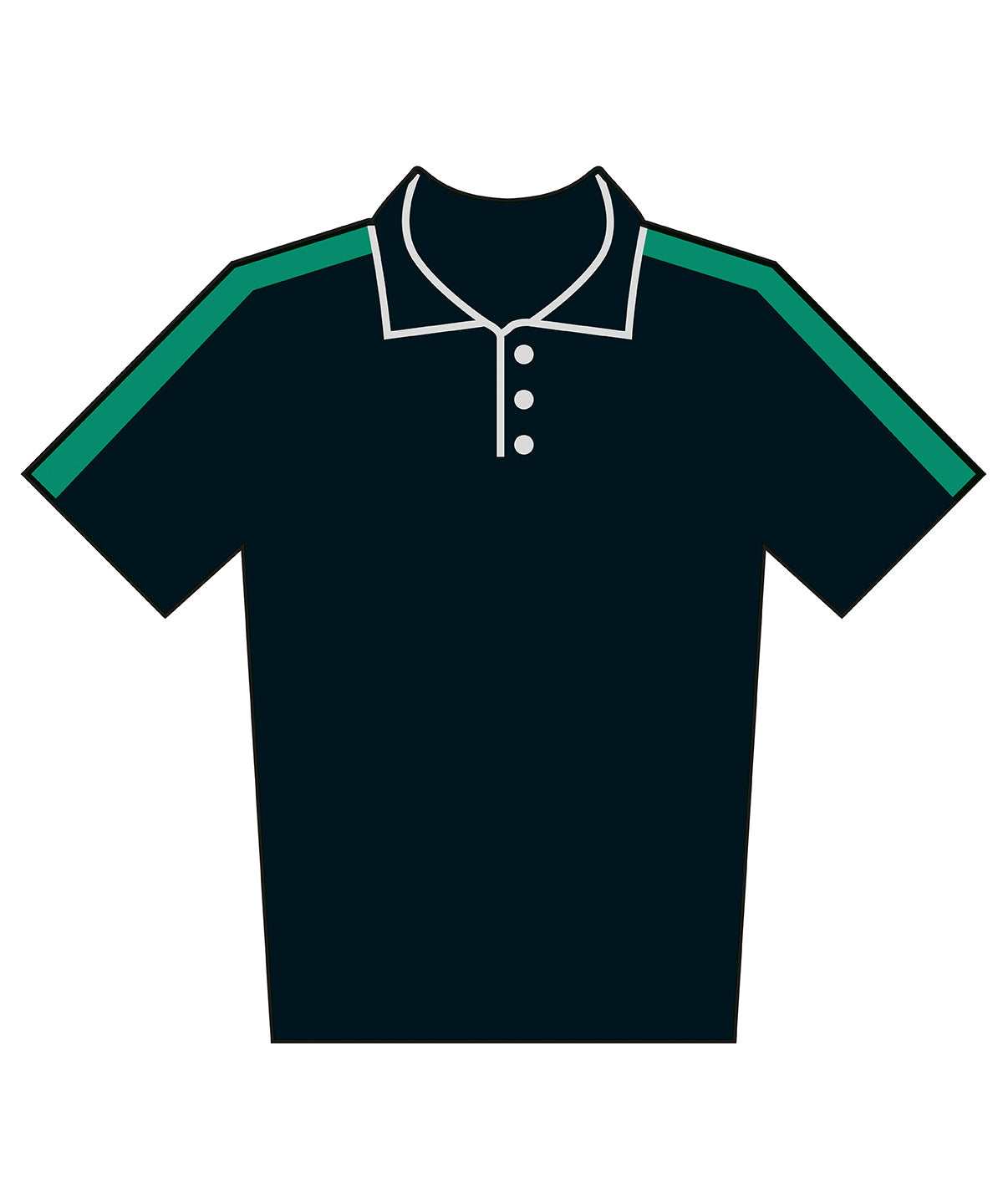 Kids team polo shirt - Black/Emerald