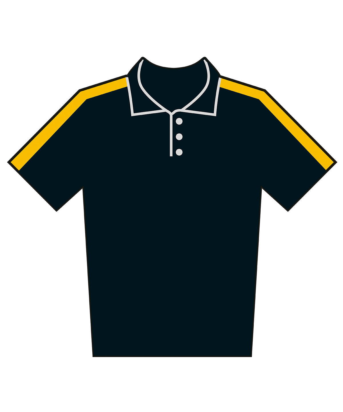 Kids team polo shirt - Black/Gold