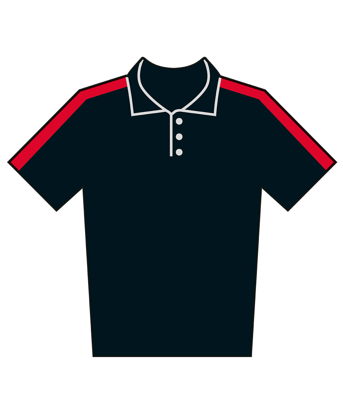Kids team polo shirt - Black/Red