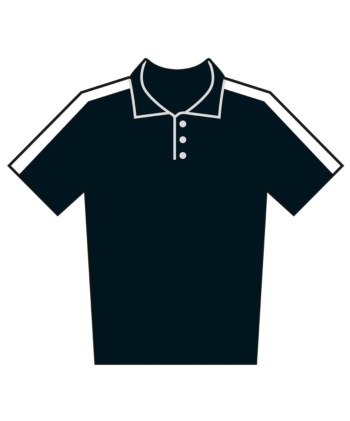 Kids team polo shirt - Black/White