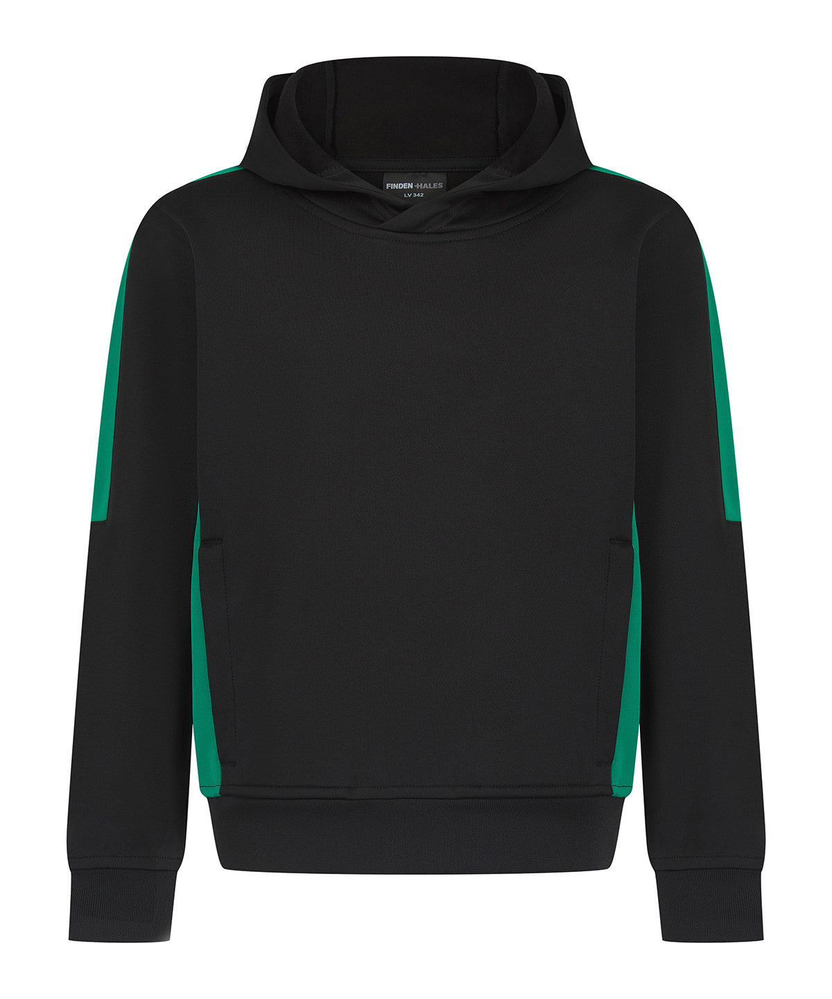 Kids' team hoodie - Black/Emerald