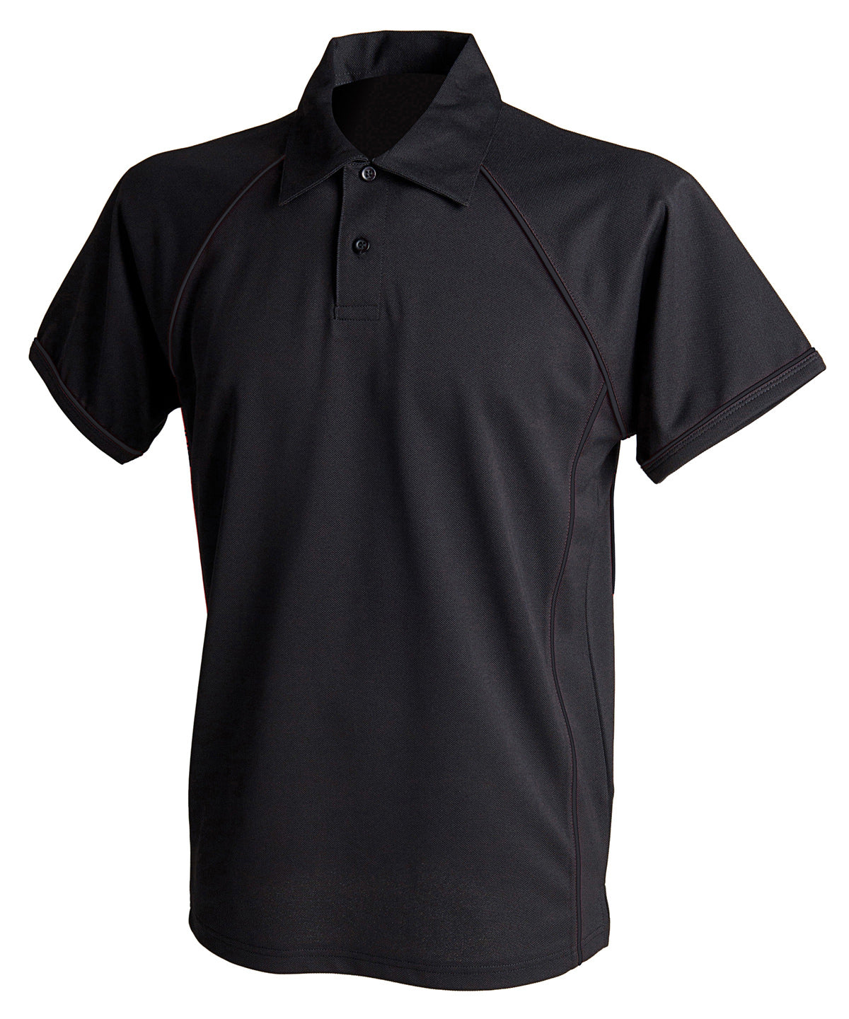 Piped performance polo - Black/Black†