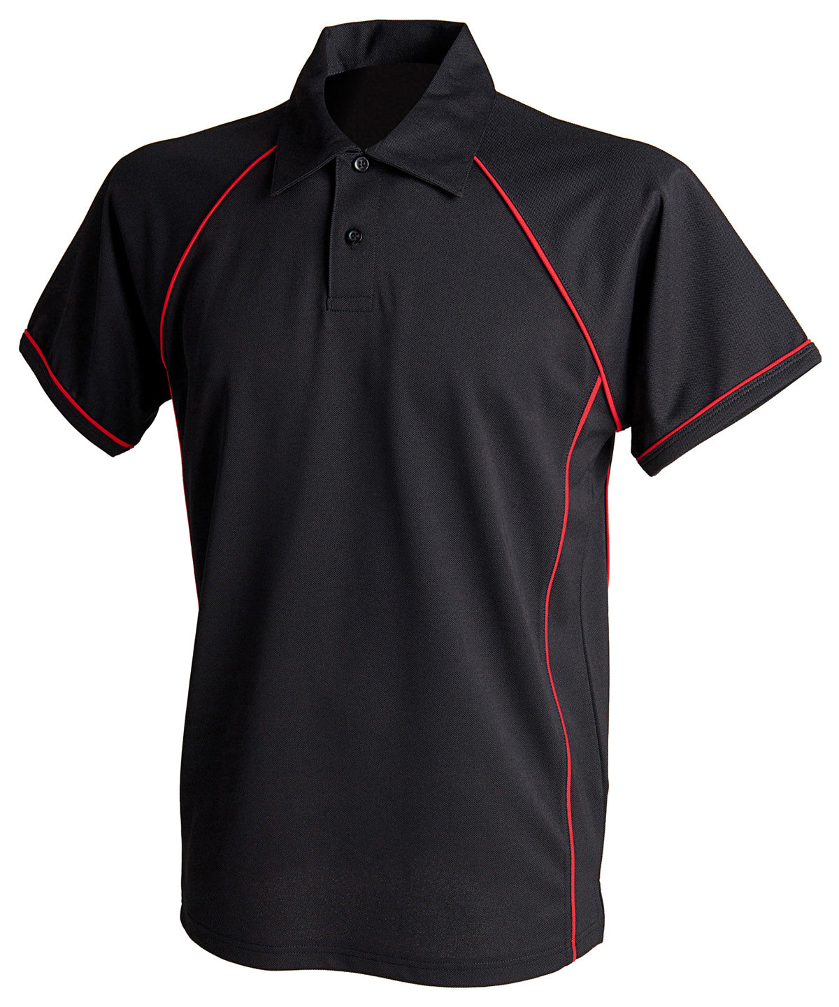 Piped performance polo - Black/Red†
