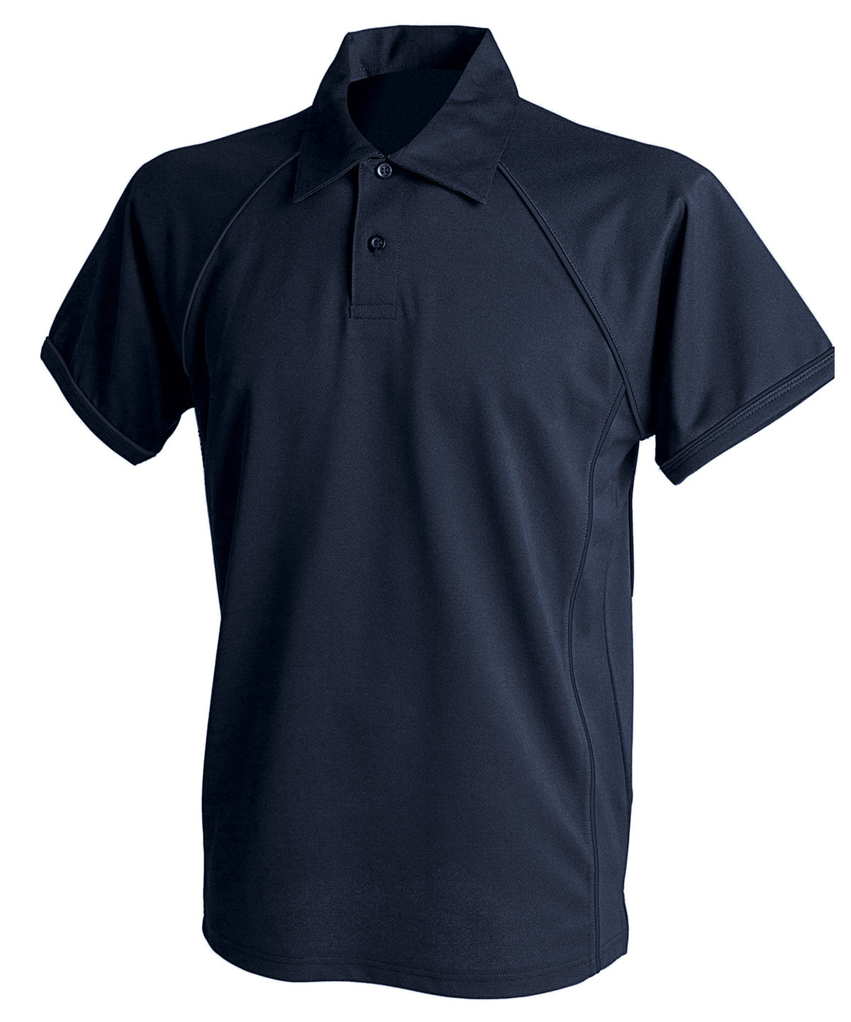 Piped performance polo - Navy/Navy