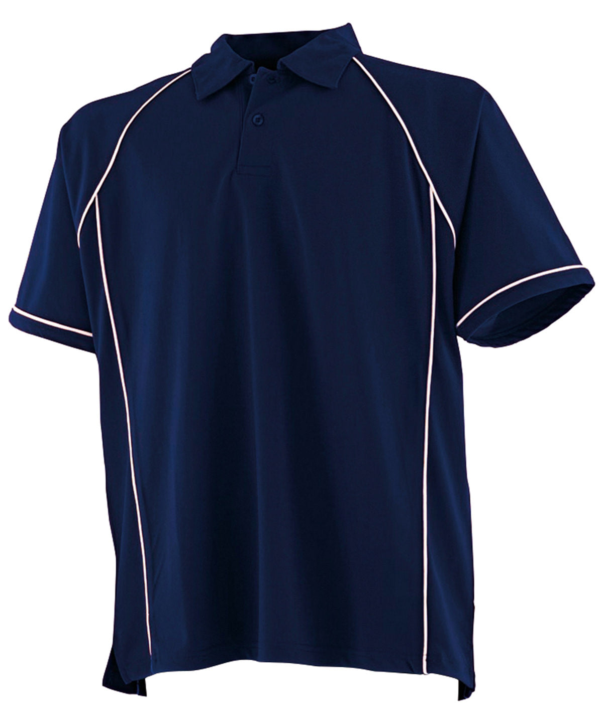 Piped performance polo - Navy/White*†