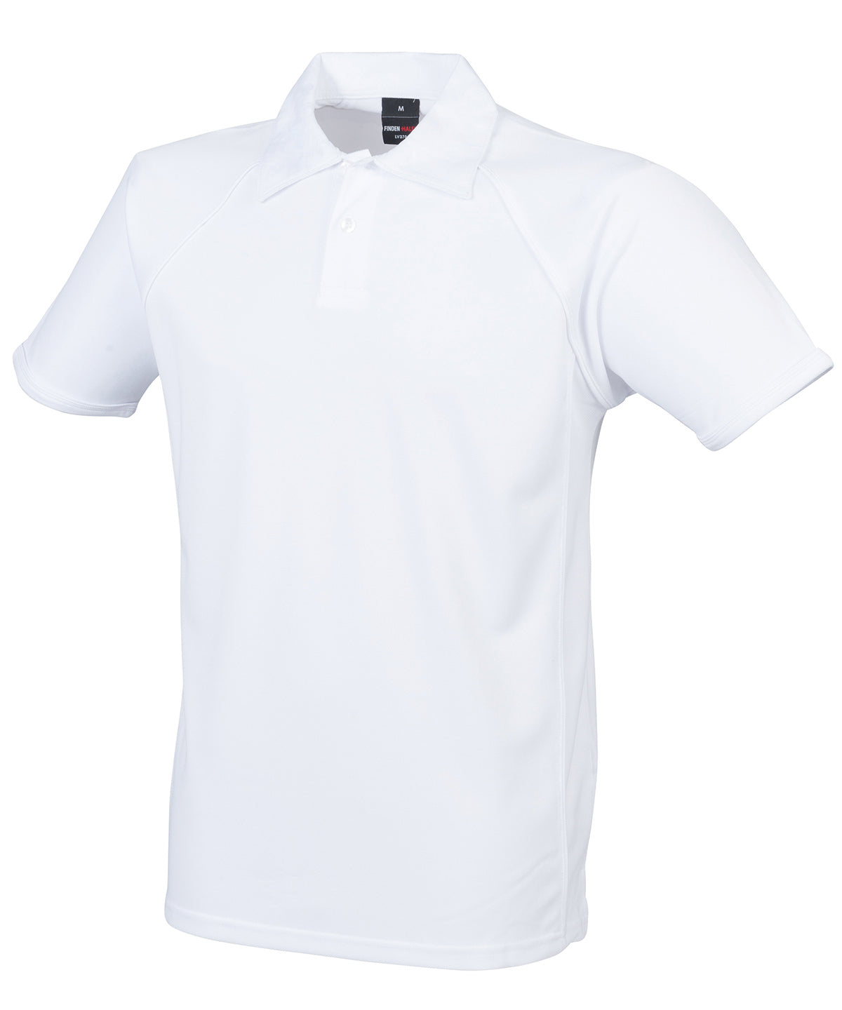 Piped performance polo - White/White