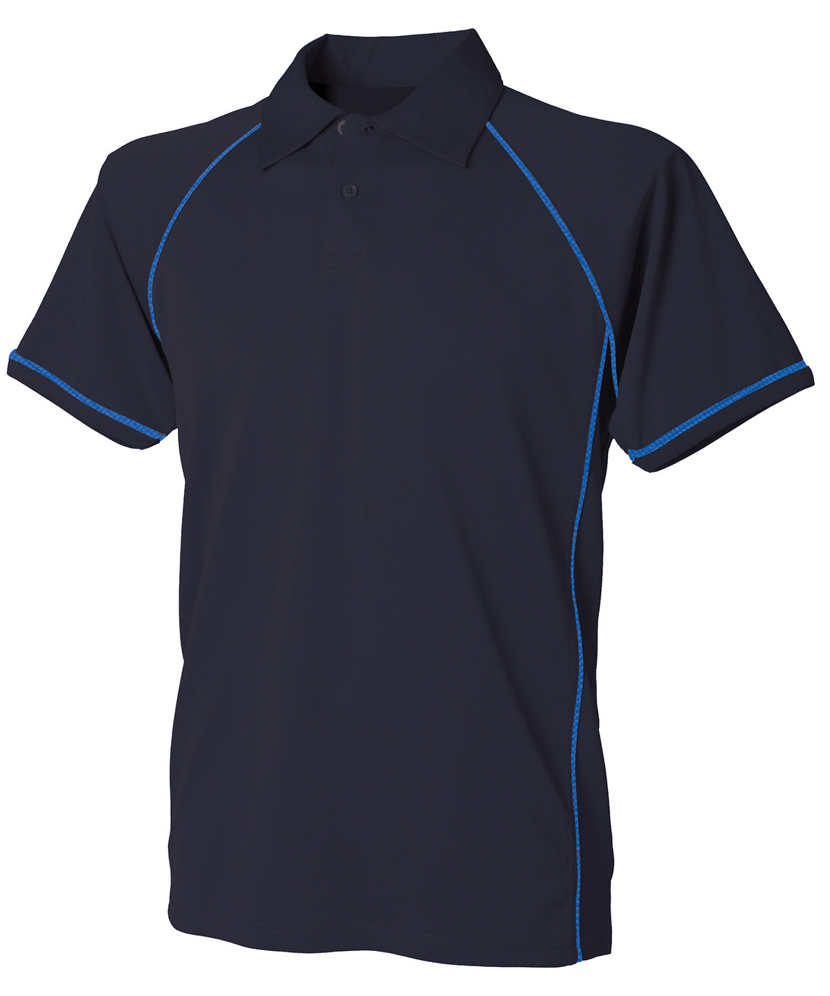 Kids piped performance polo - Navy/Royal/Royal†