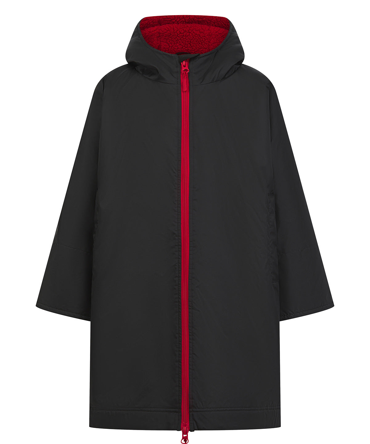 Kids all-weather robe - Black/Red