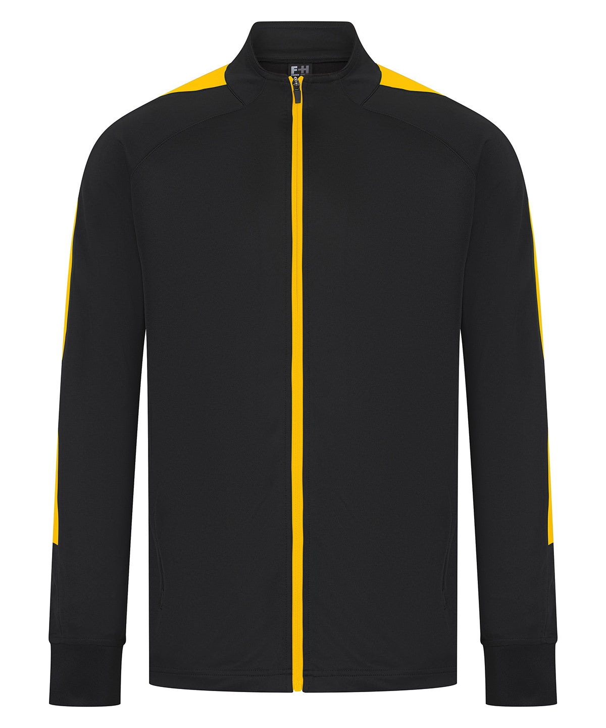 Knitted tracksuit top - Black/Gold