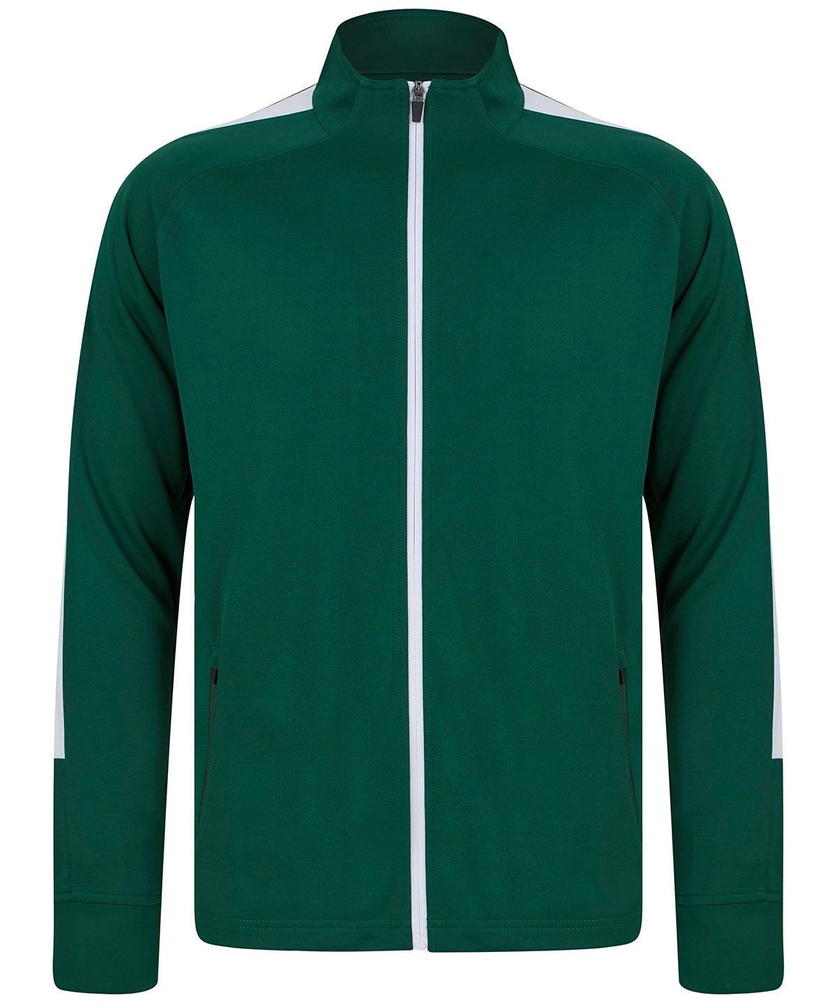 Knitted tracksuit top - Bottle/White