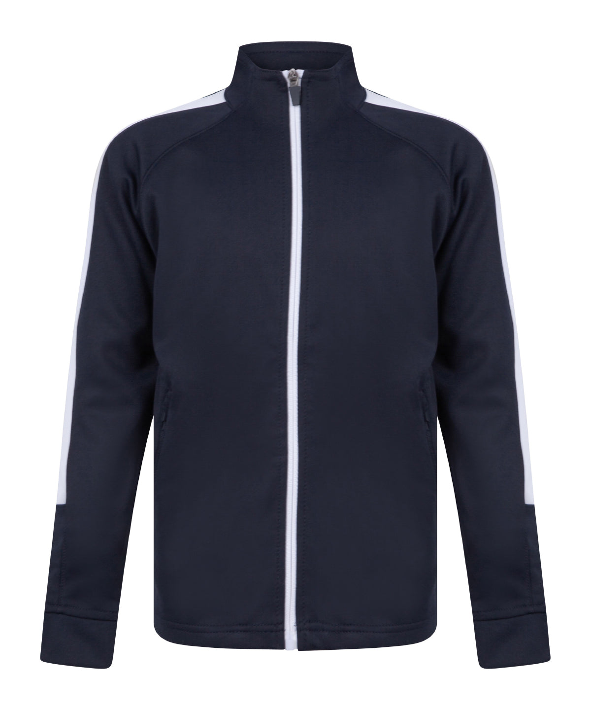 Kids knitted tracksuit top - Navy/White