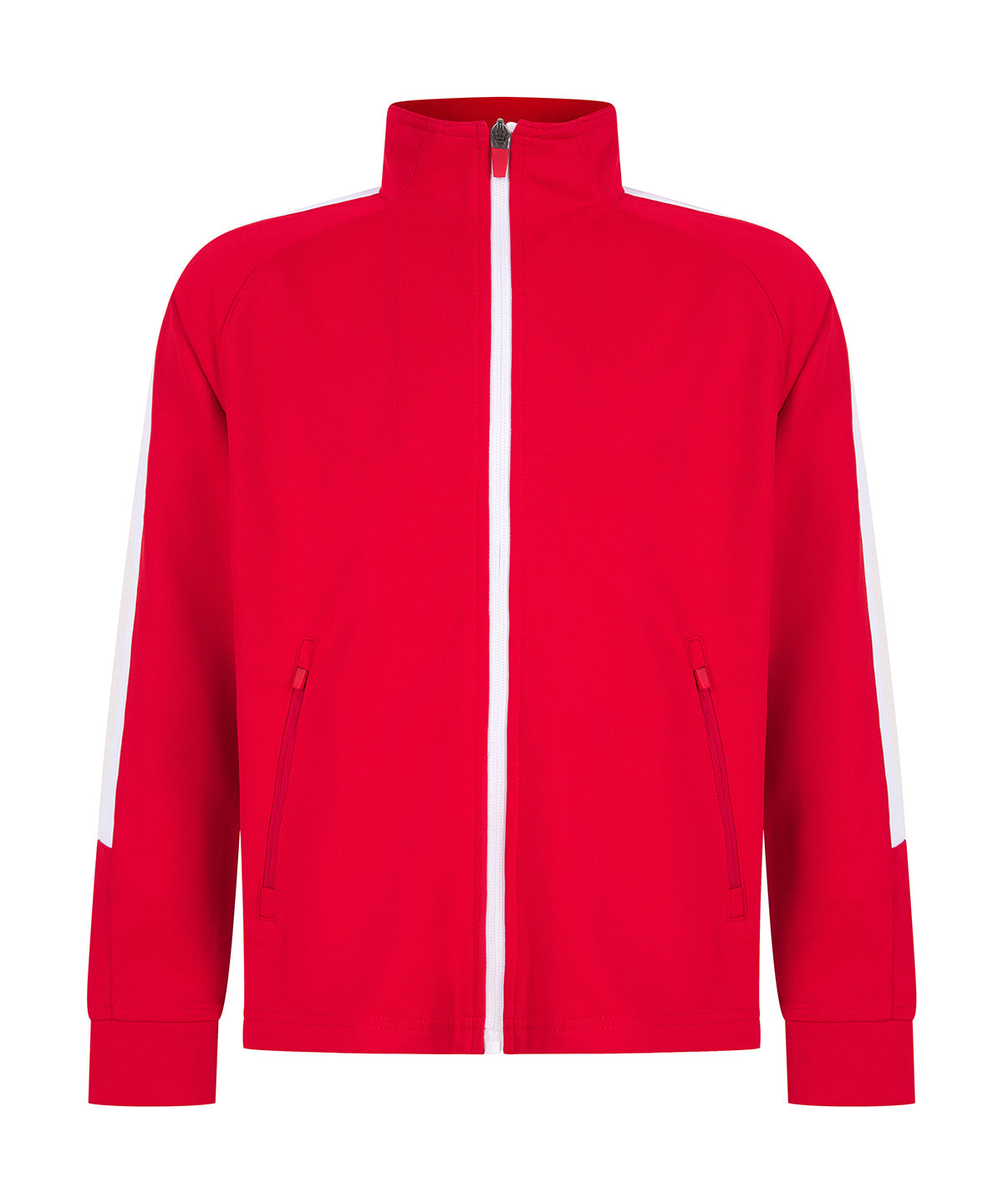 Kids knitted tracksuit top - Red/White