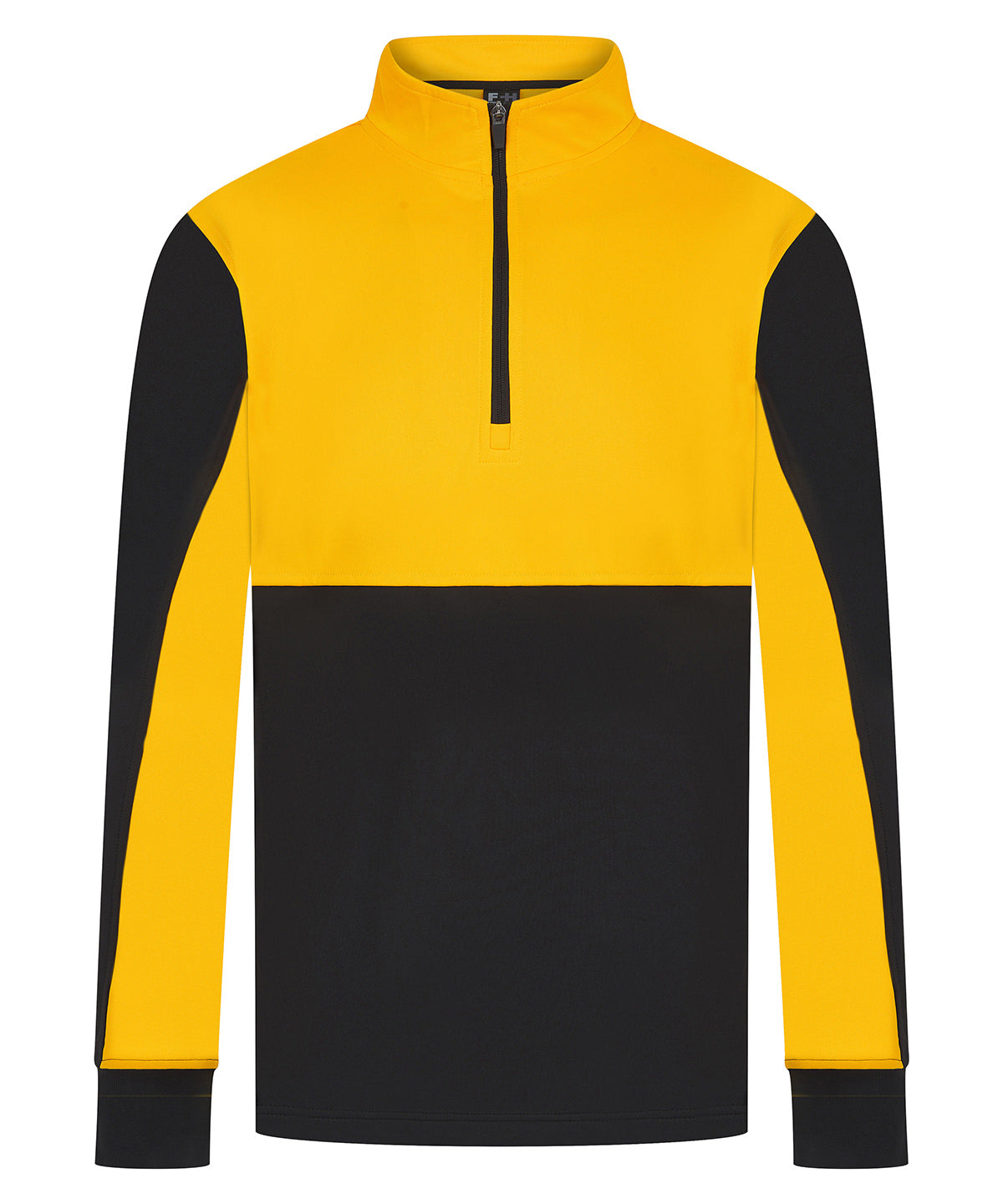 ¼-Tracksuit top - Black/Gold