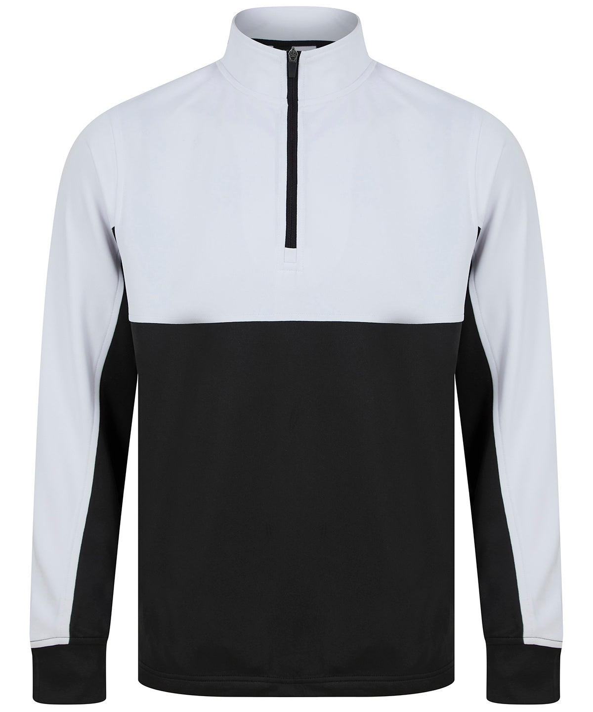 ¼-Tracksuit top - Black/White