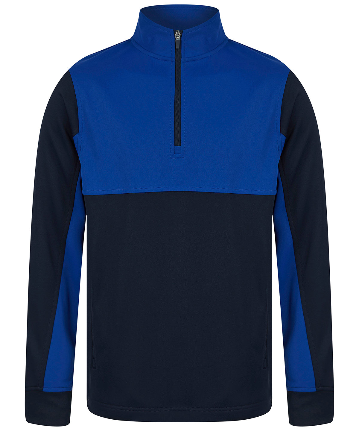 ¼-Tracksuit top - Navy/Royal