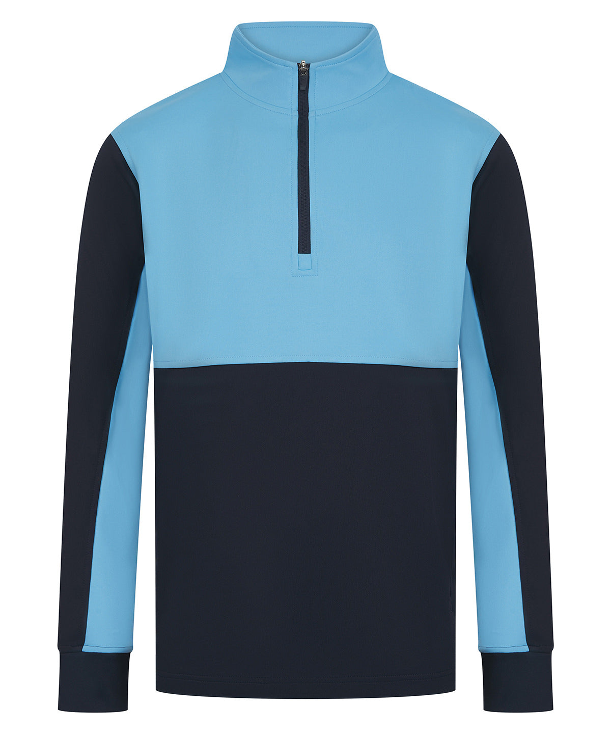 ¼-Tracksuit top - Navy/Sky