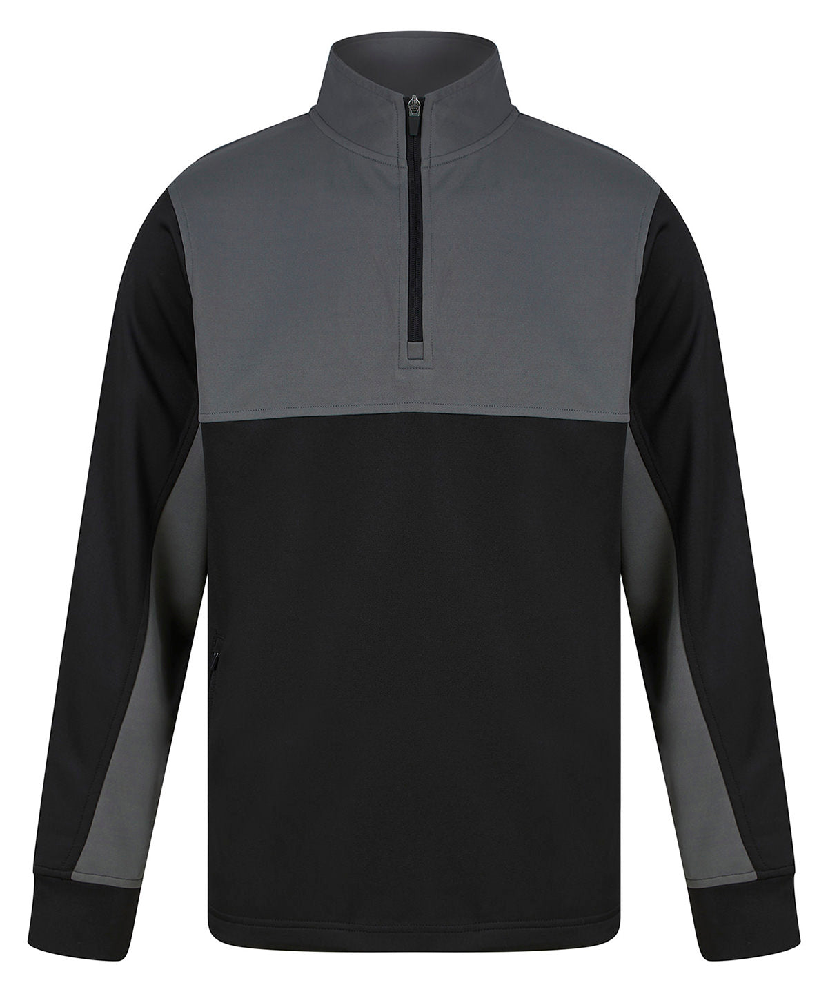 Kids ¼-tracksuit top - Black/Gunmetal Grey
