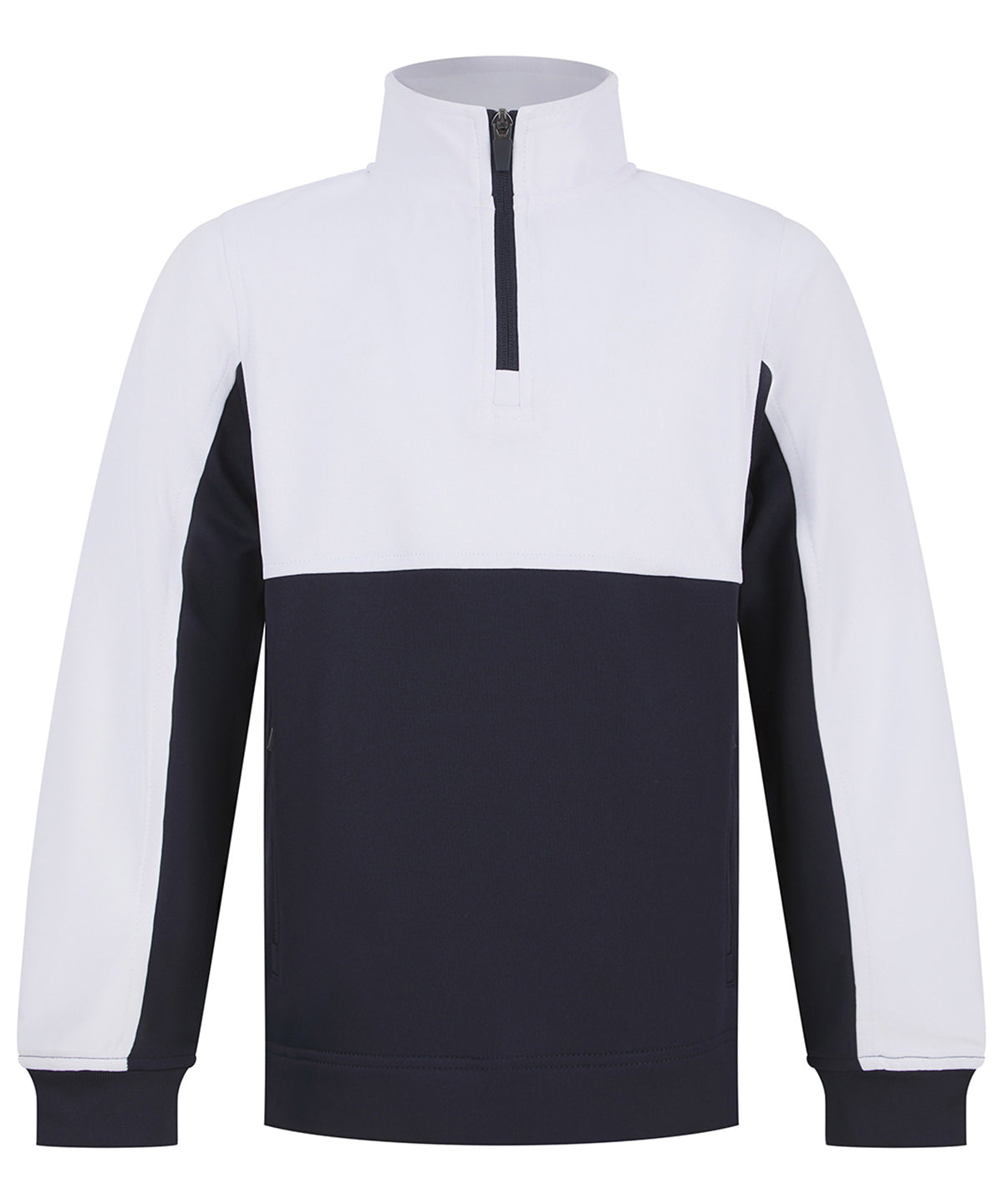 Kids ¼-tracksuit top - Navy/White