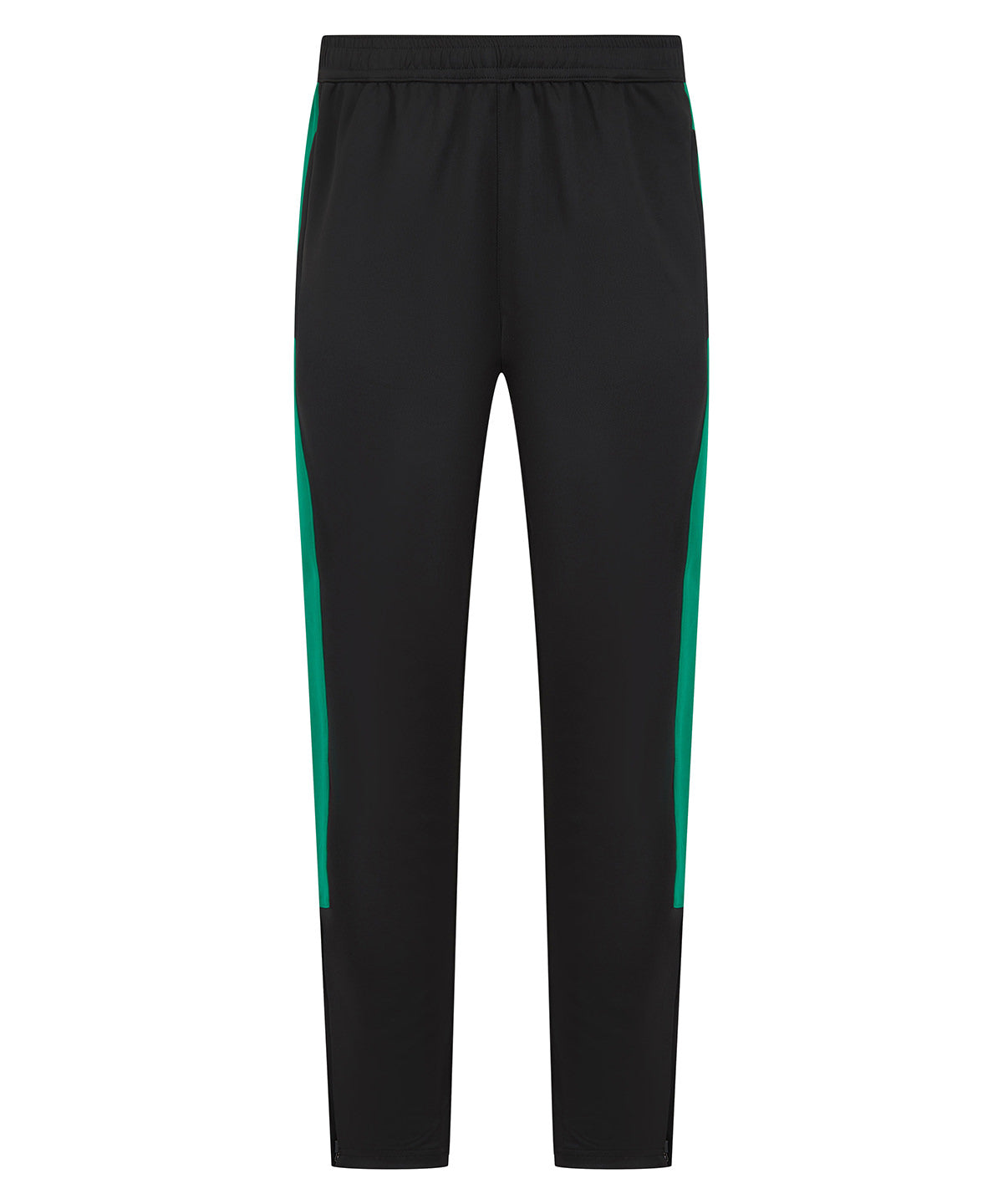 Knitted tracksuit pants - Black/Emerald