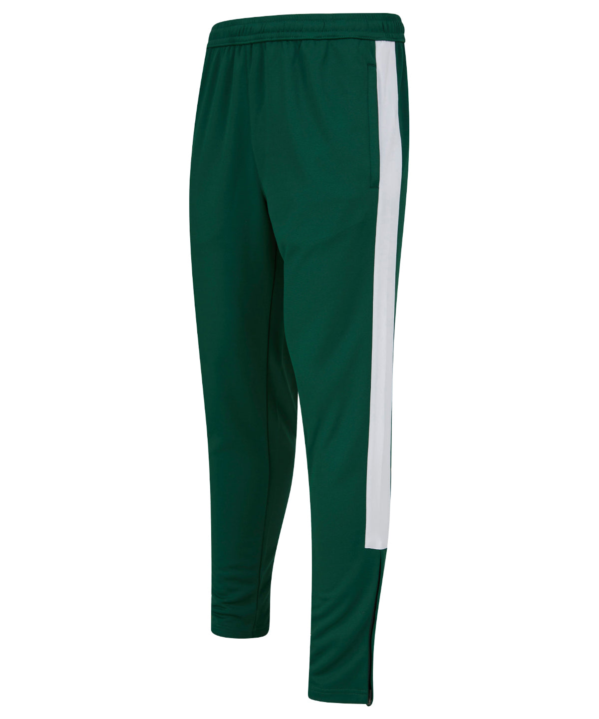 Knitted tracksuit pants - Bottle/White