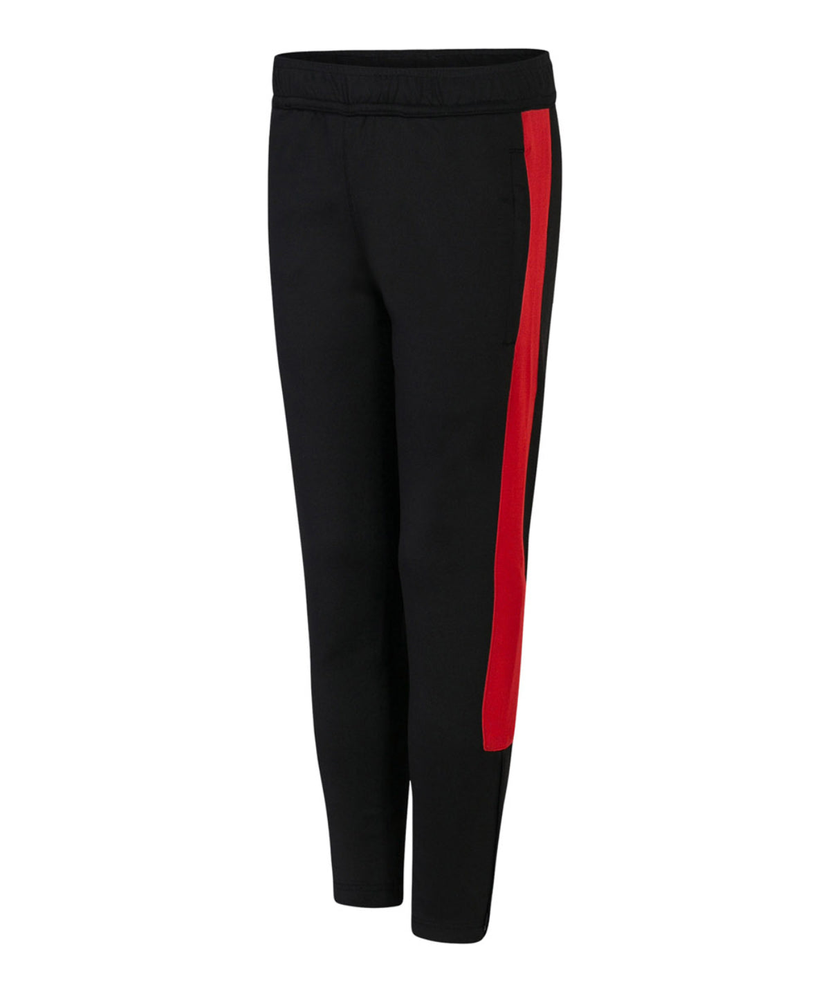 Kids knitted tracksuit pants - Black/Red