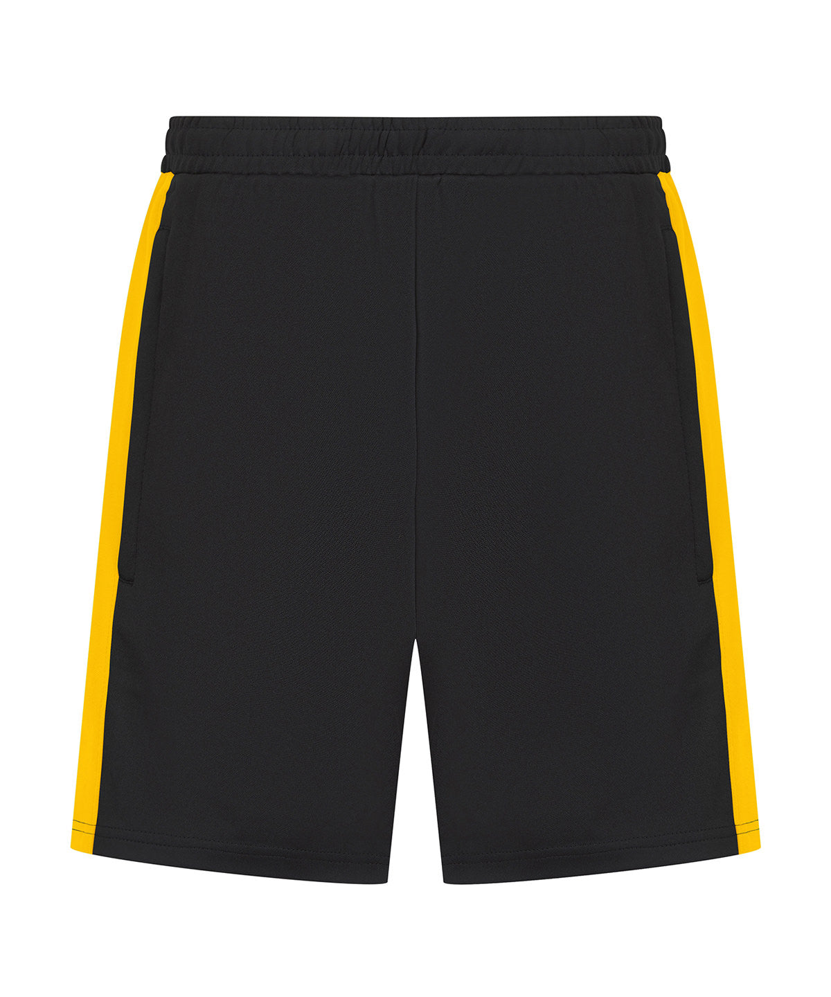 Knitted shorts with zip pockets - Black/Gold
