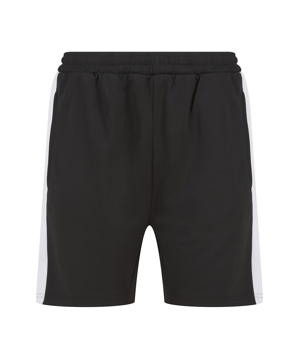 Knitted shorts with zip pockets - Black/White