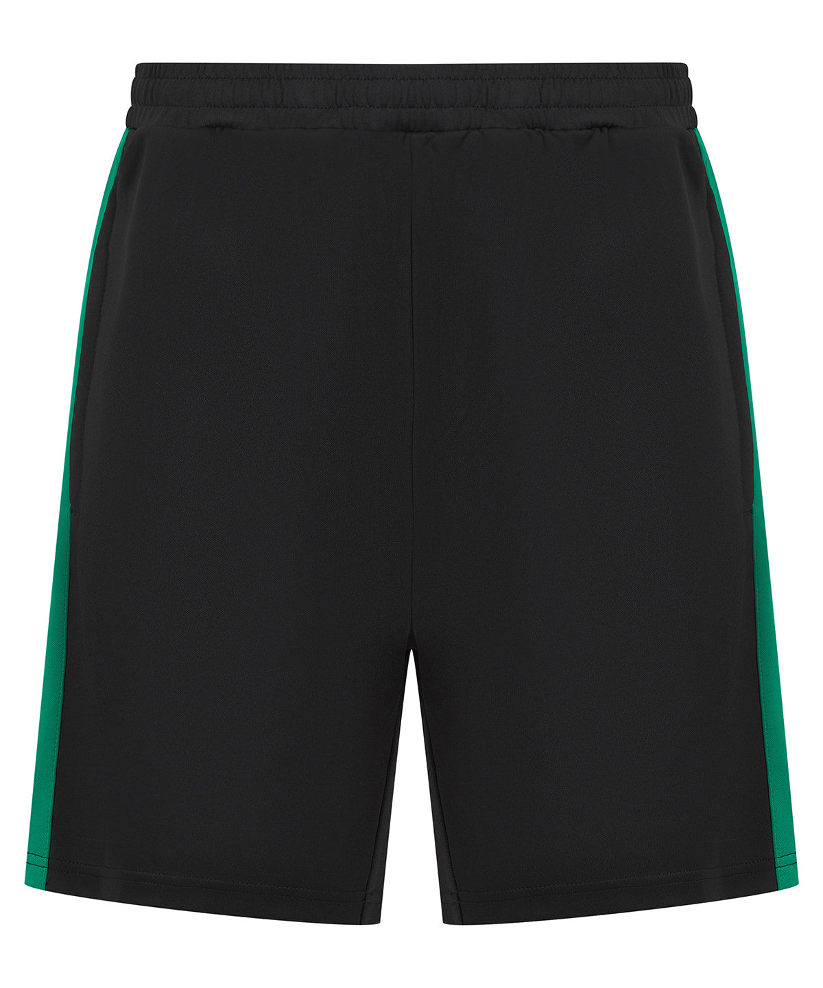 Kids knitted shorts with zip pockets - Black/Emerald