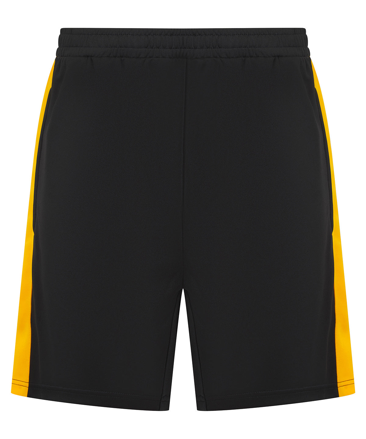 Kids knitted shorts with zip pockets - Black/Gold