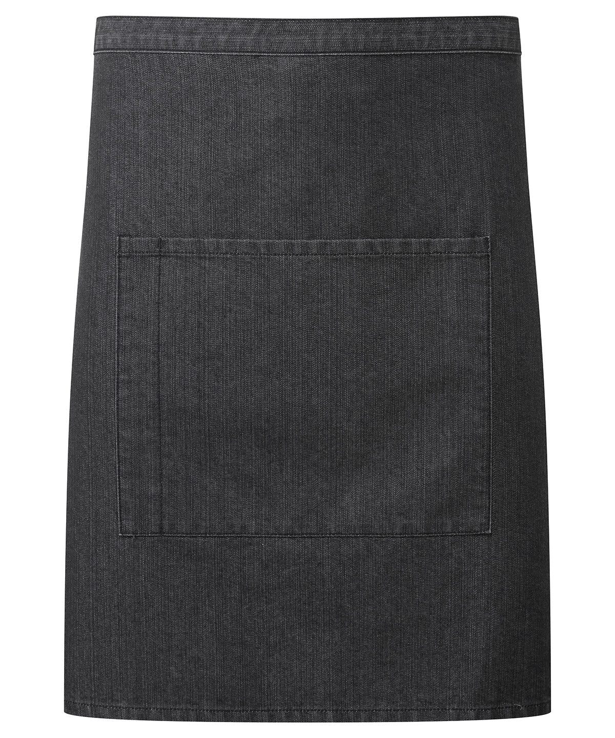‘Colours collection’ mid-length pocket apron - Black Denim