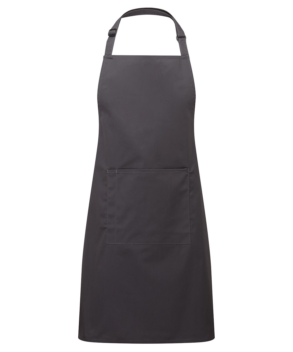 Colours bib apron with pocket - Charcoal