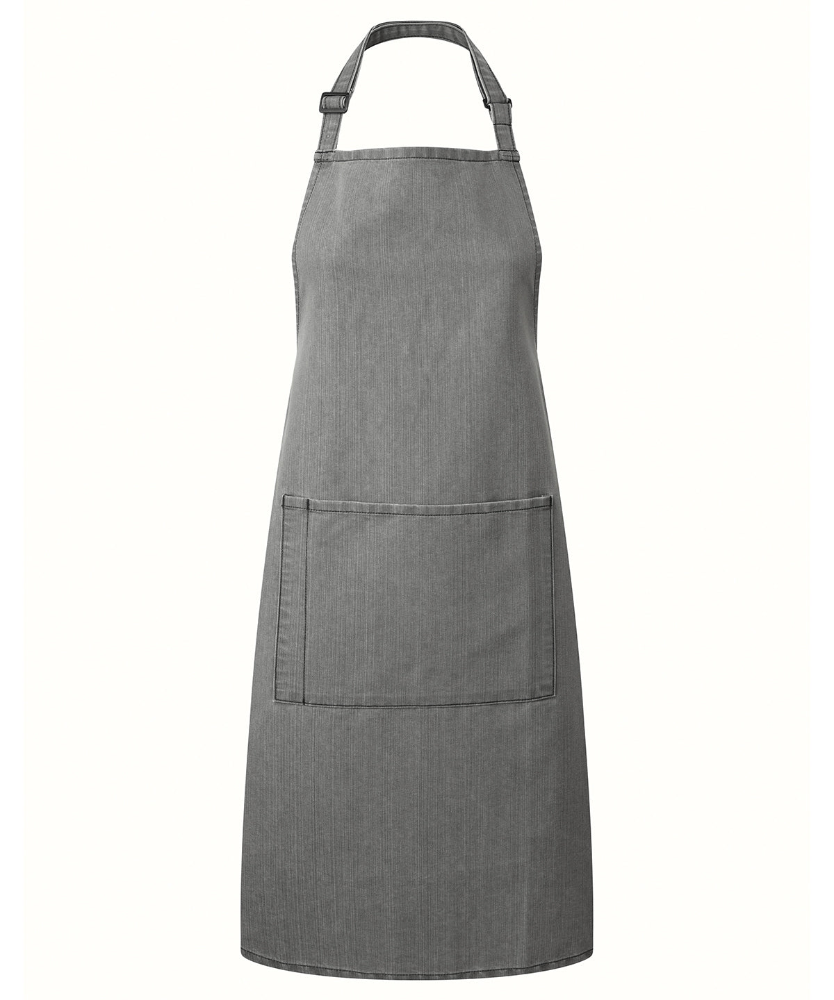 Colours bib apron with pocket - Grey Denim