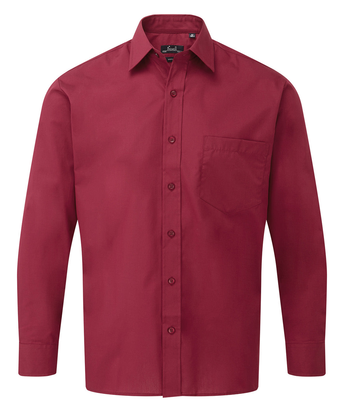 Long sleeve poplin shirt - Burgundy