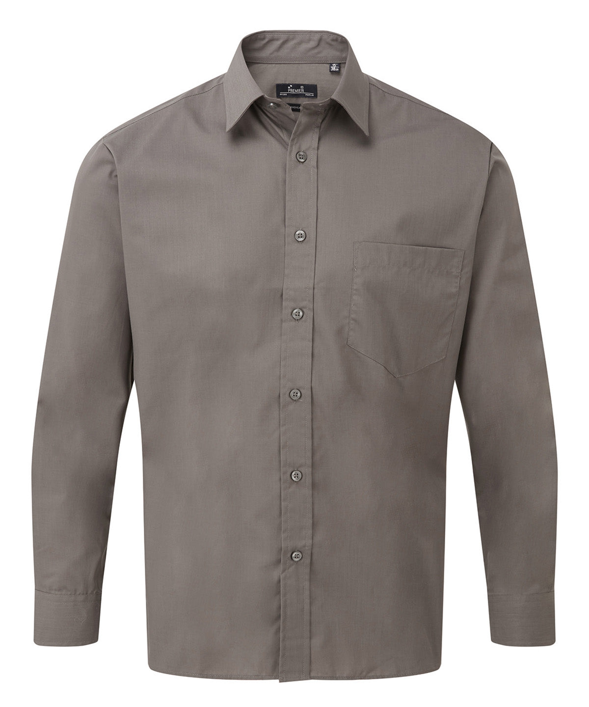 Long sleeve poplin shirt - Dark Grey