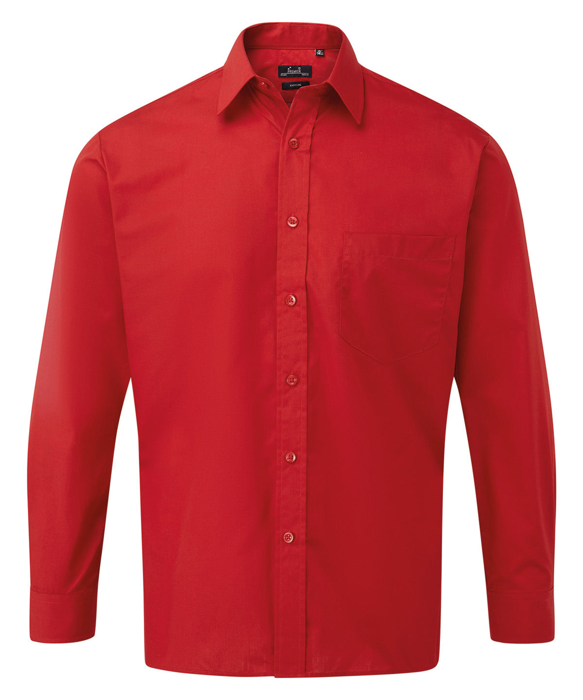 Long sleeve poplin shirt - Red