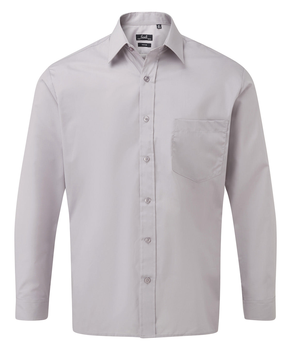 Long sleeve poplin shirt - Silver