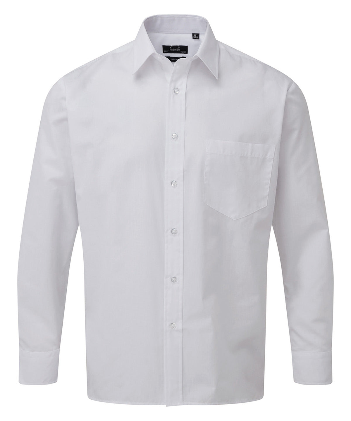 Long sleeve poplin shirt - White