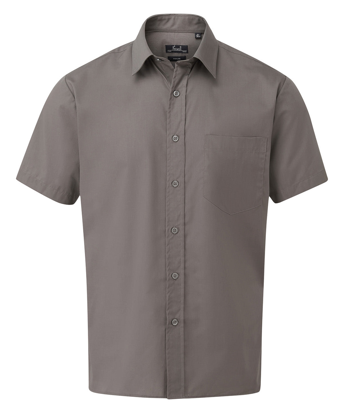 Short sleeve poplin shirt - Dark Grey