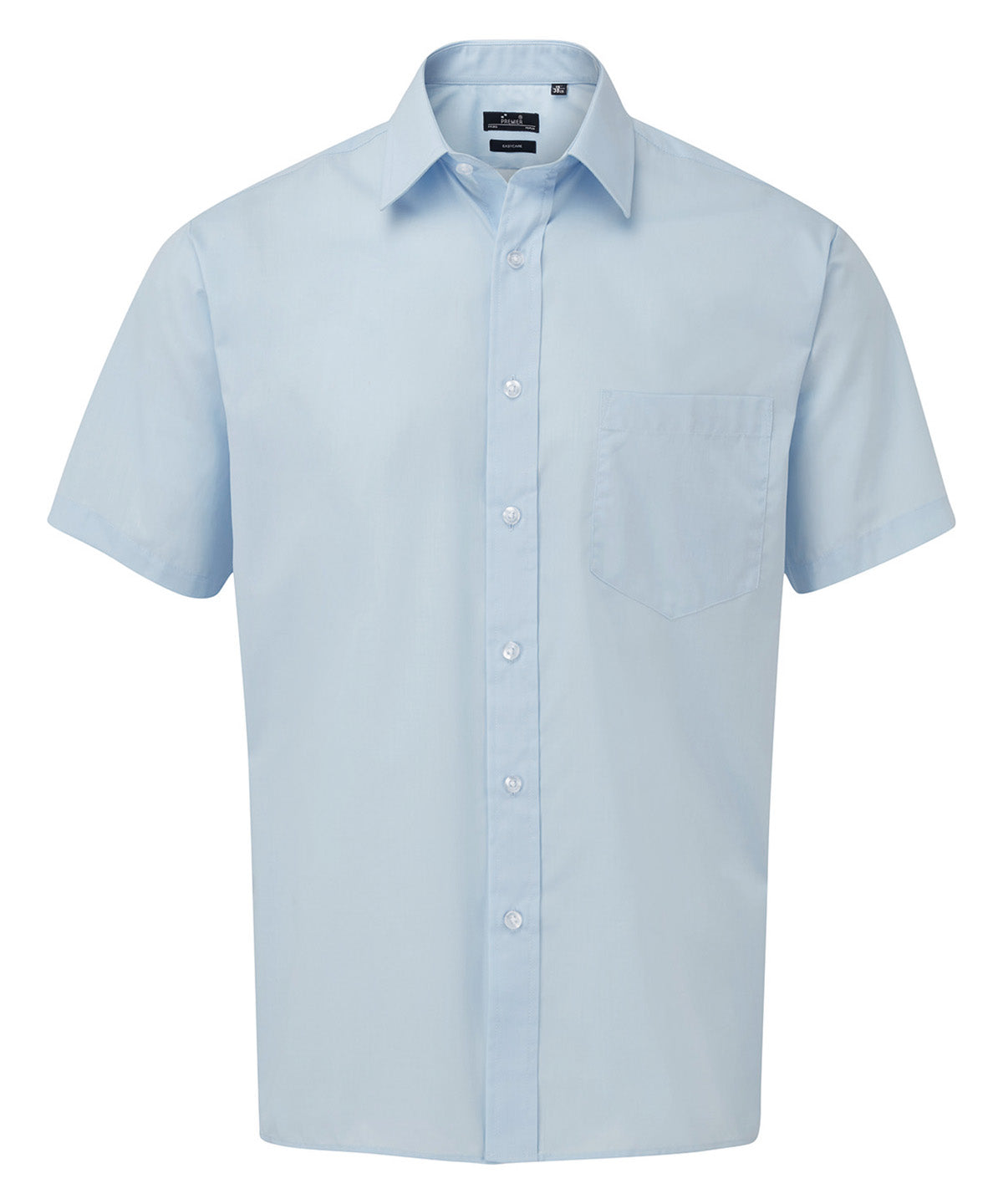 Short sleeve poplin shirt - Light Blue