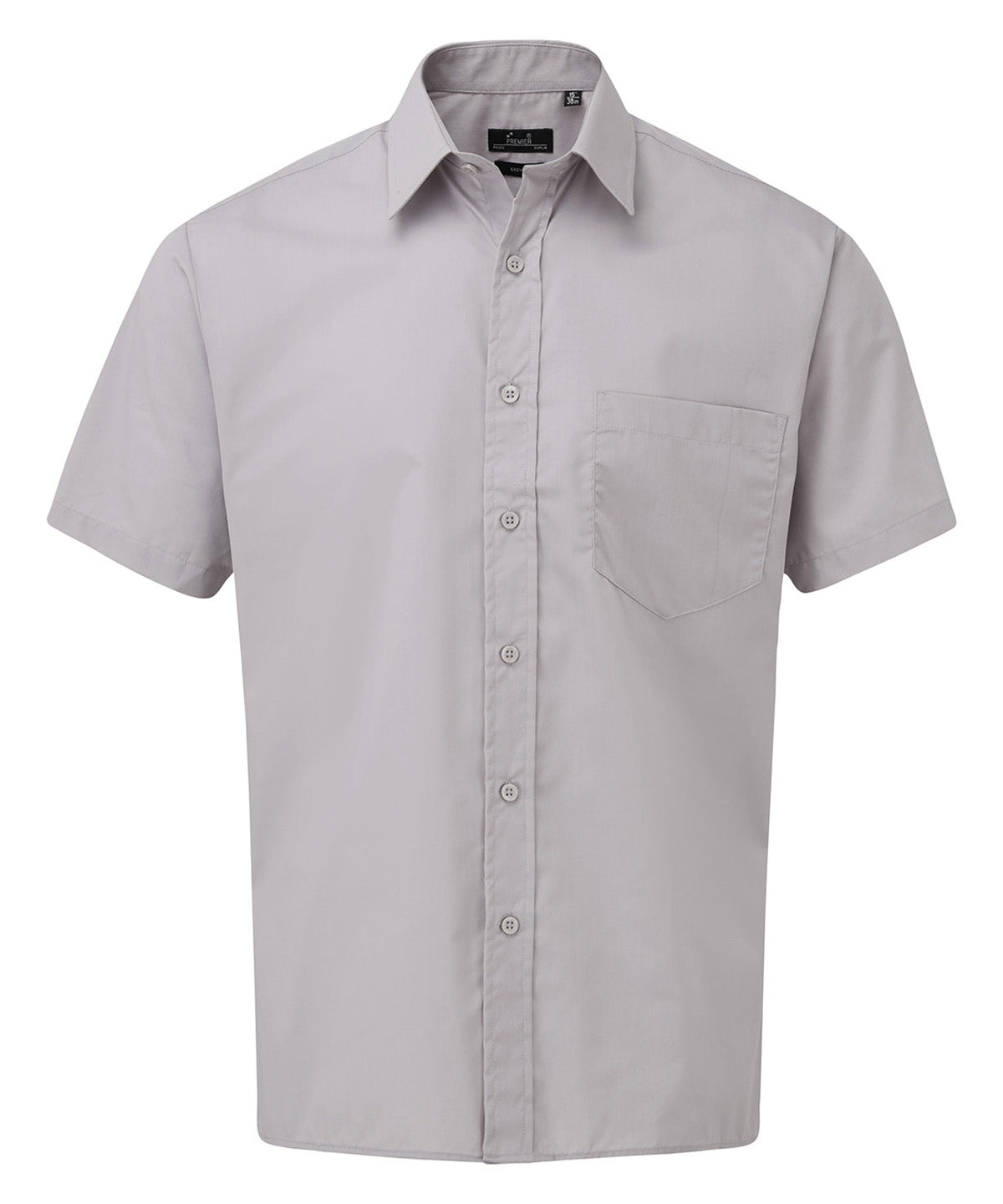 Short sleeve poplin shirt - Silver