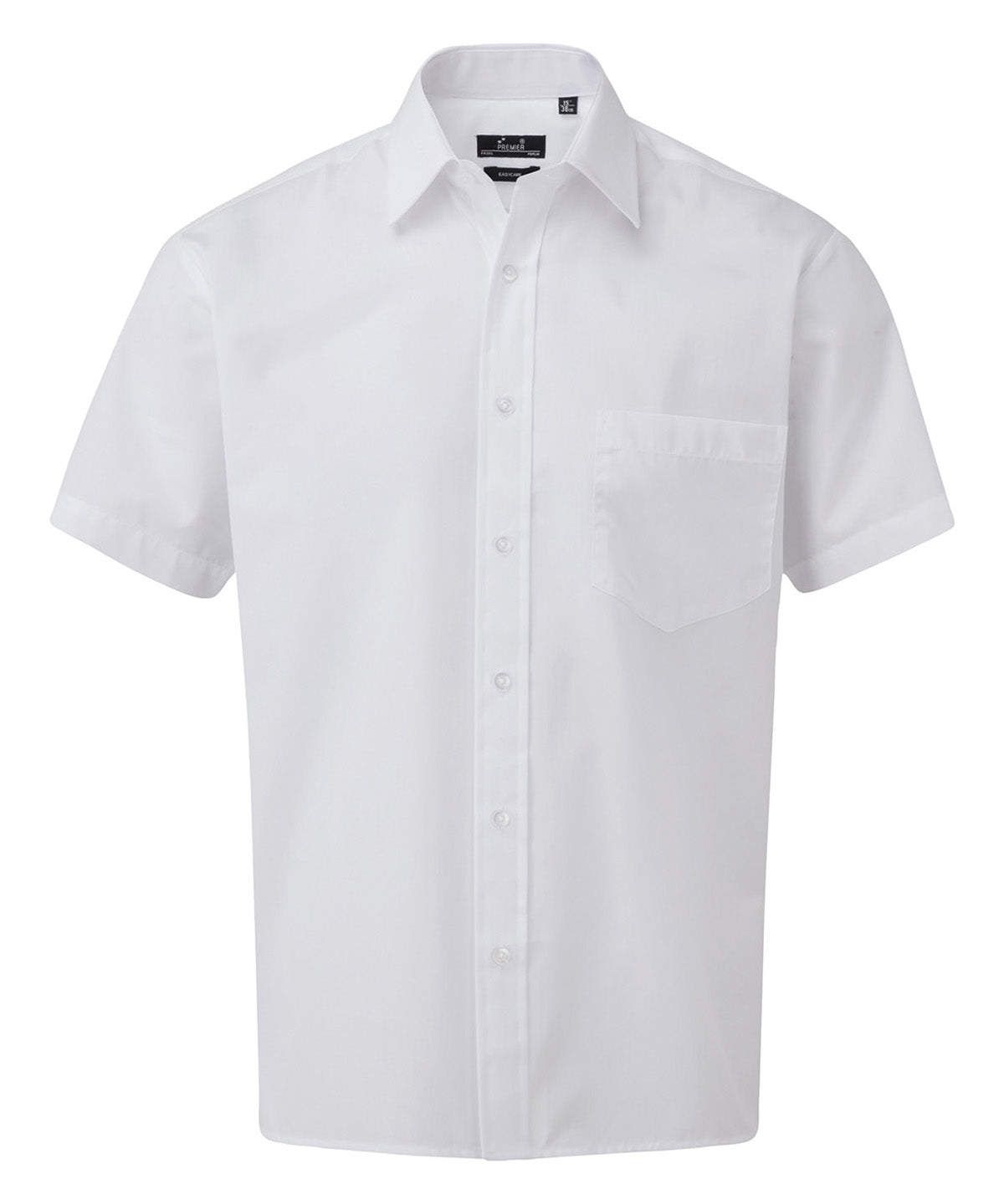 Short sleeve poplin shirt - White
