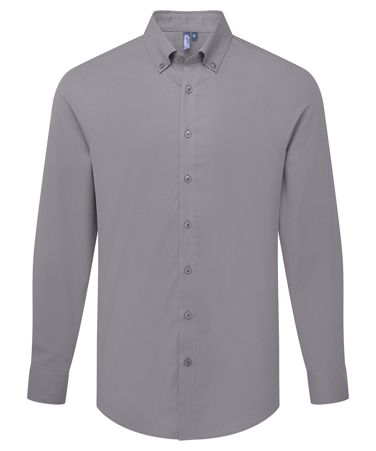 ‘Supreme’ Oxford long sleeve shirt - Steel Grey