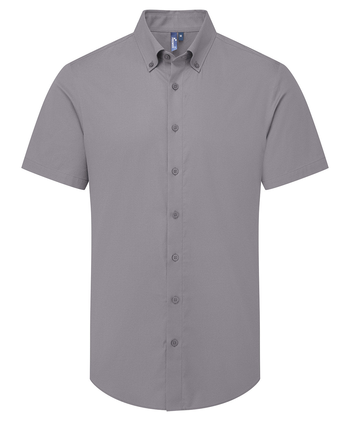 ‘Supreme’ Oxford short sleeve shirt - Steel Grey